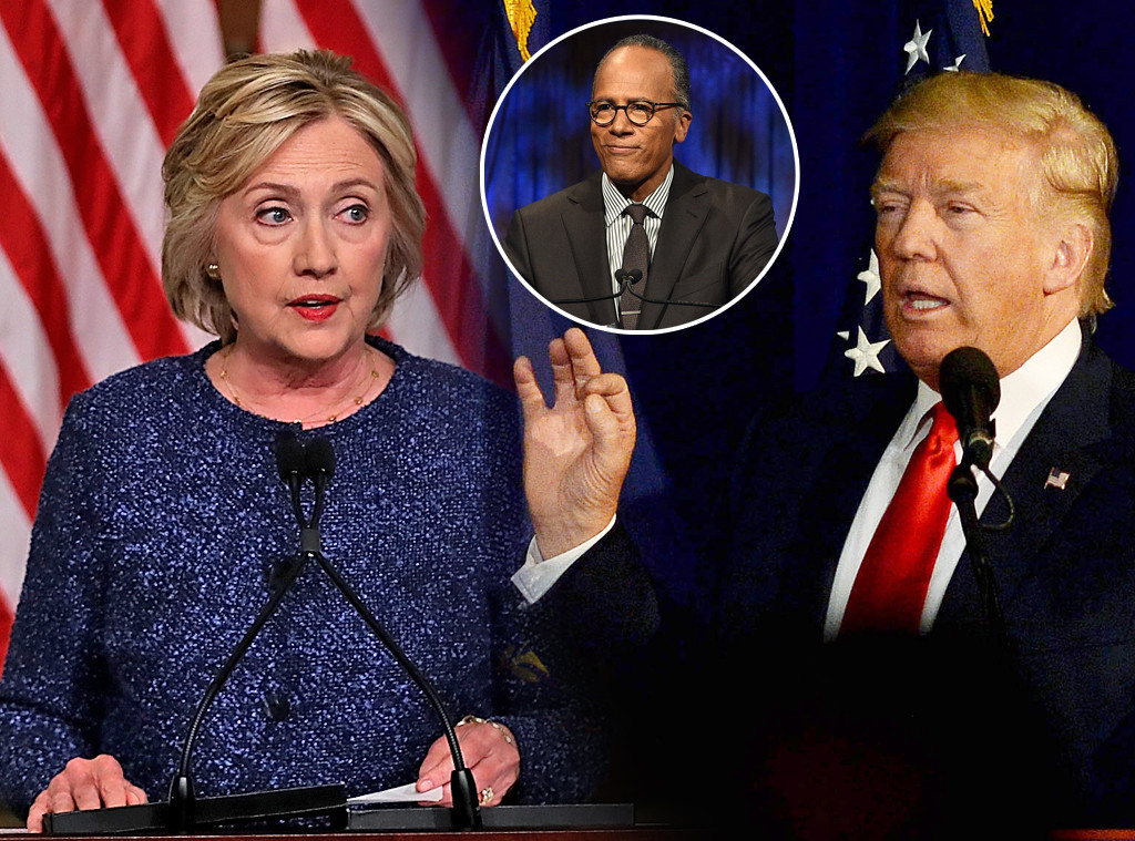 Hillary Clinton, Donald Trump, Lester Holt Hillary Clinton, Donald Trump, Lester Holt